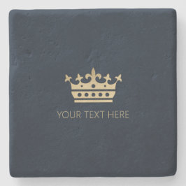 Porta-copo De Pedra Coroa Dourada