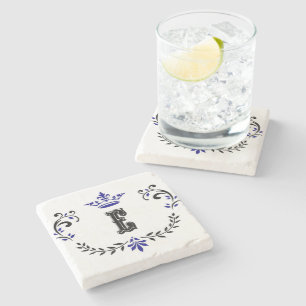 Porta-copo De Pedra Coroa Versa Monograma 'E'