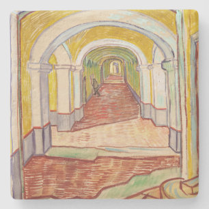 Porta-copo De Pedra Corredor no Asilo (por Vincent van Gogh)