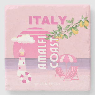 Porta-copo De Pedra Costa Amalfi, Viagem de pré-disquete, rosa
