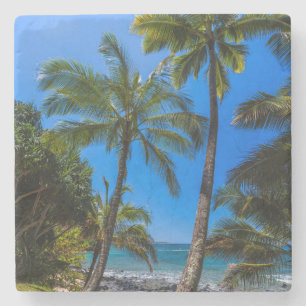 Porta-copo De Pedra Costa tropical 2