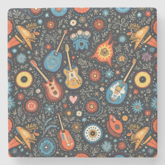 Porta-copo De Pedra costurador do rock festival