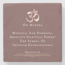 Porta-copo De Pedra Cota de Símbolos Espiritual de Meditação Om Person