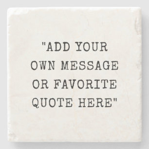 Porta-copo De Pedra Cotação de mensagem personalizada de tipo de letra