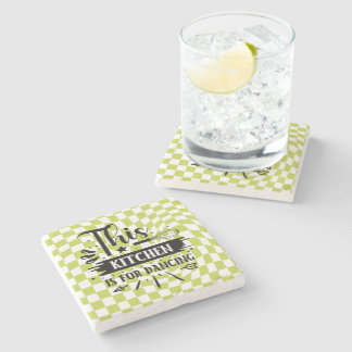 Porta-copo De Pedra Cozinha Retro Ensina Vermelho Rosa Engraçado