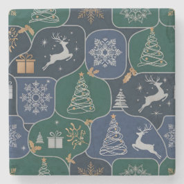 Porta-copo De Pedra Cozy Christmas Magic