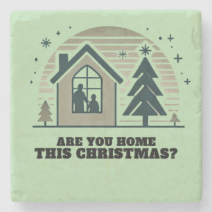 Porta-copo De Pedra Cozy Family Christmas Home Decor Art