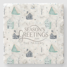 Porta-copo De Pedra Cozy Home Teal ID985