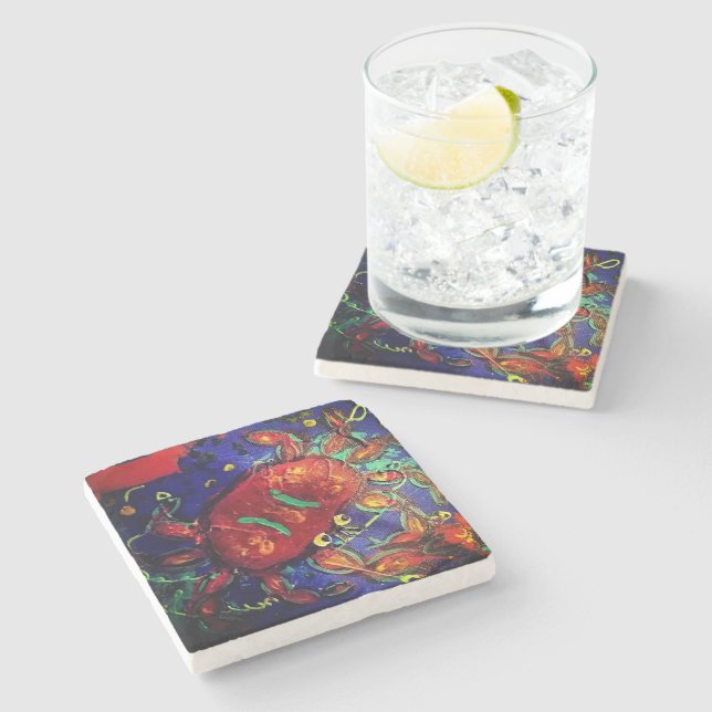 Porta-copo De Pedra Crab Stone Coaster (Lateral)