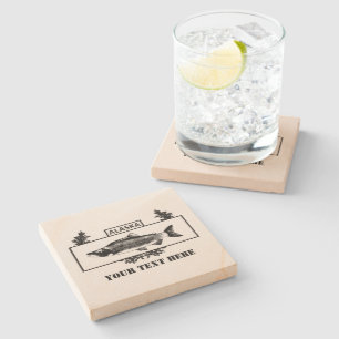 Porta-copo De Pedra Crachá de pescadores de Combate do Alasca