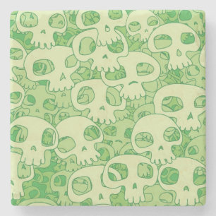 Porta-copo De Pedra Crânios legal