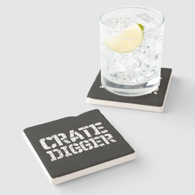 Porta-copo De Pedra Crate Digger (Lateral)