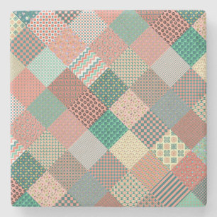 PORTA-COPO DE PEDRA CRAZY QUILT