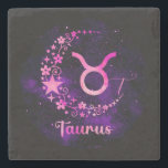 Porta-copo De Pedra Create Your Own Purple Celestial Taurus<br><div class="desc">This coaster features enchanting artwork that you can customize by personalizing them to decorate your home & ritual space or for every day use. Perfect for adding a personal touch to any handfasting, wedding, or special occasion, they also make terrific gifts for friends, family & your sister witches. Inspired by...</div>