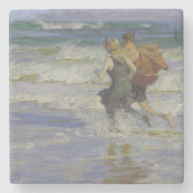 Crianças na praia (por Edward Henry Potthast)