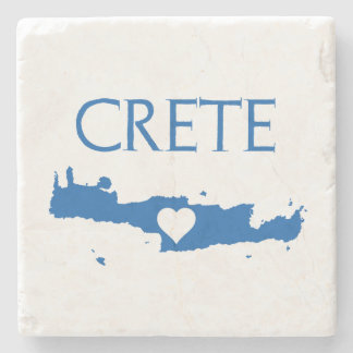 Porta-copo De Pedra Criar mapa com azul e branco do coração