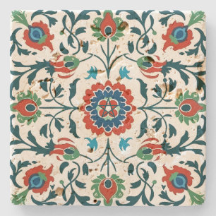 Porta-copo De Pedra Crie Seu Próprio Floral Ornamental Vintage de Yule