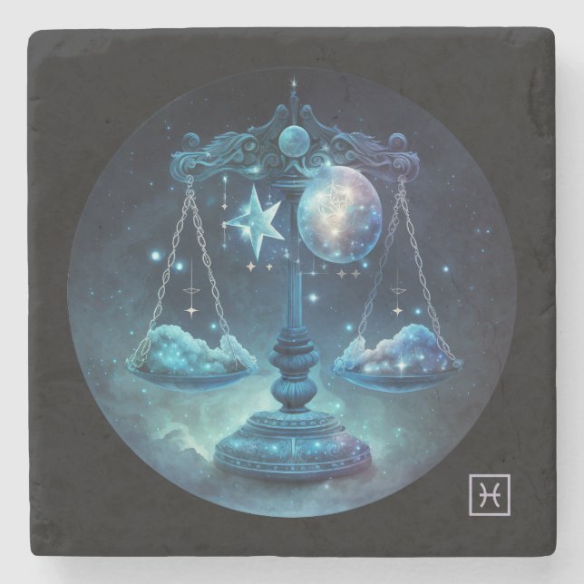 Porta-copo De Pedra Crie Seu Próprio Libra Celestial (Frente)