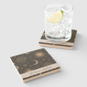 Porta-copo De Pedra Crie Seu Próprio Olho Mágico Celestial Preto e Dou