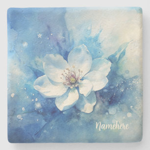 Porta-copo De Pedra Crie Seu Próprio Shabby Chic Rosa Tea Branca Azul