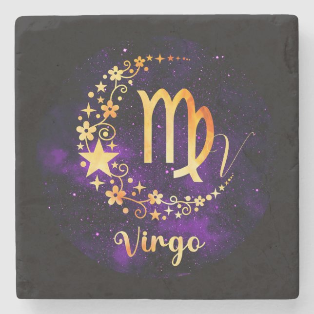 Porta-copo De Pedra Crie Seu Próprio Virgem Celestial Roxo (Frente)