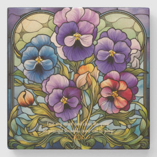 Porta-copo De Pedra Crie Sua Própria Janela de Flores de Pansy em Vidr