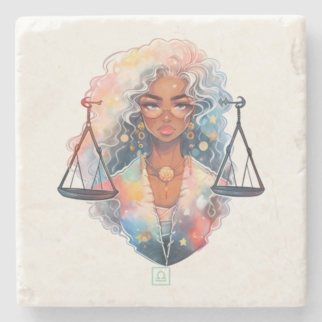 Porta-copo De Pedra Crie Sua Própria Mulher Afro-Americana Libra (Frente)