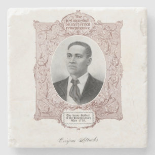 Porta-copo De Pedra Crispus Attucks: mártir da Revolução Americana