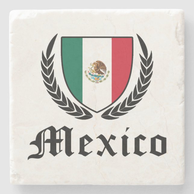 Porta-copo De Pedra Crista do México (Frente)