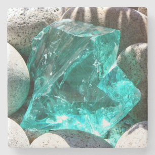 Porta-copo De Pedra cristal de quartzo turquesa rocha pedra mineral ci