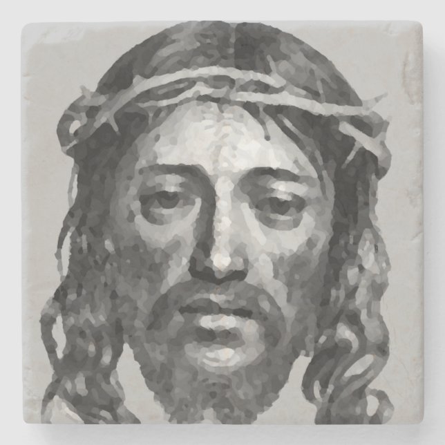 Porta-copo De Pedra Cristo JESUS (Frente)