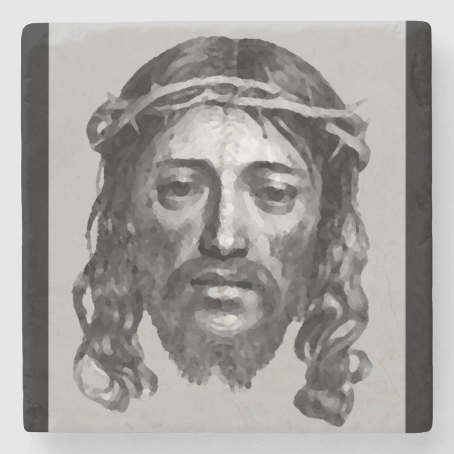 Porta-copo De Pedra Cristo JESUS (Frente)