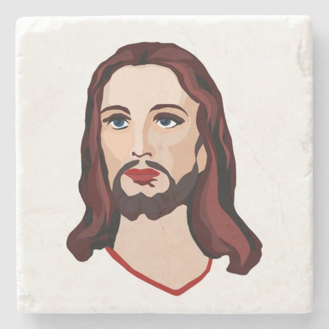 Porta-copo De Pedra Cristo JESUS (Frente)