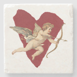 Porta-copo De Pedra Cupido Clássico Casamento Moderno Romântico