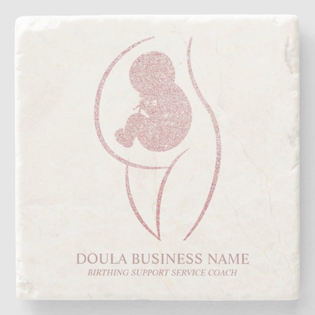 Porta-copo De Pedra Custom Doula Birth Coach (Frente)