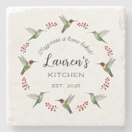 Porta-copo De Pedra Custom Hummingbird