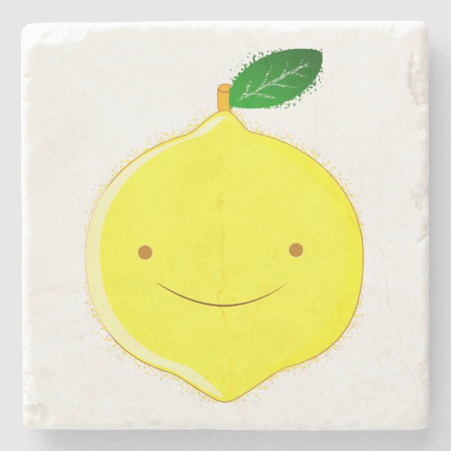 Porta-copo De Pedra Cute Cartoon Lemon (Frente)