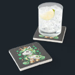 Porta-copo De Pedra Cute Unicorn Shamrock St Patricks Day<br><div class="desc">Cute Unicorn Shamrock St Patricks Day</div>