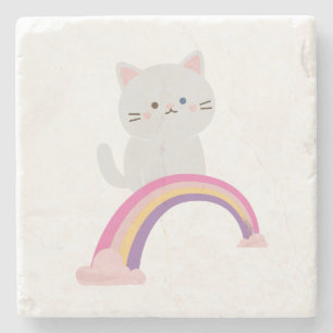 Porta-copo De Pedra Cutie Kitten Cat