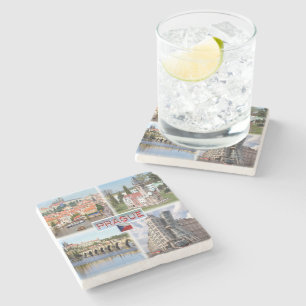 Porta-copo De Pedra CZ Praga - Castelo Old Town Hall - Ponte Charles