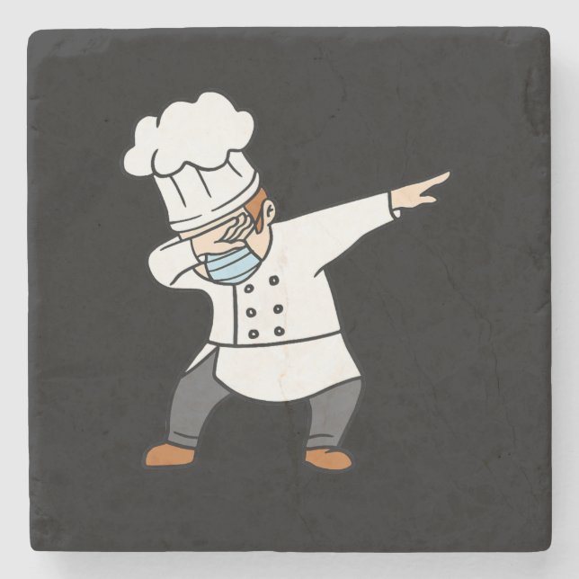 Porta-copo De Pedra Dabbing Pizza Chef Baker Pizzabaker Dab presente (Frente)
