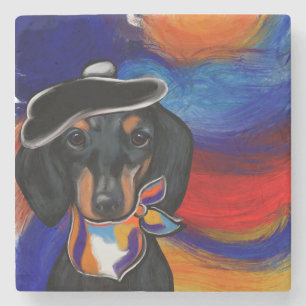 PORTA-COPO DE PEDRA DACHSHUND