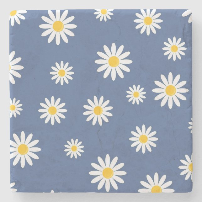 Porta-copo De Pedra Daisy Meadows Blue (Frente)