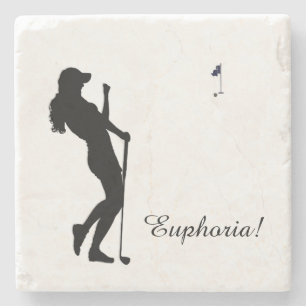 Porta-copo De Pedra Damas Golfer