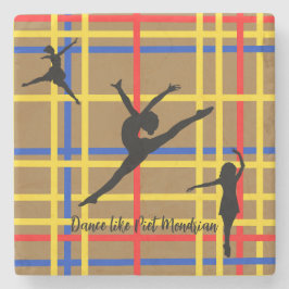 Porta-copo De Pedra Dança como Piet Mondrian Modern Art