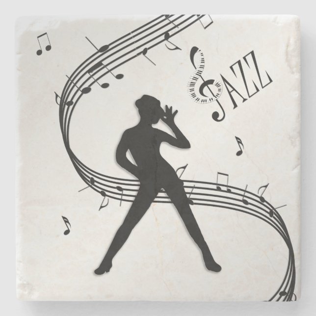Porta-copo De Pedra Dança de Jazz Prata (Frente)