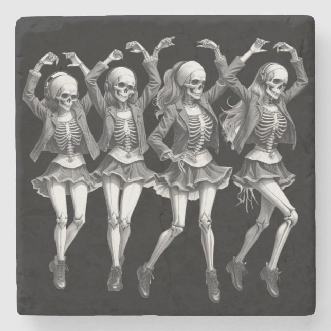 Porta-copo De Pedra Dança de Mulheres Mortais (Frente)