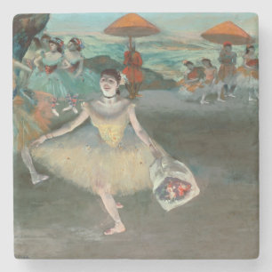 Porta-copo De Pedra Dançarino de Edgar Degas   com o buquê, curtseyi