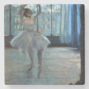 Porta-copo De Pedra Dançarino de Edgar Degas na frente de uma janel