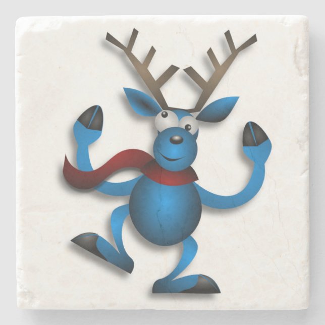 PORTA-COPO DE PEDRA DANCING REINDEER (Frente)
